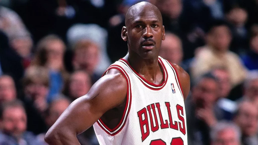 Michael Jordan in one of his games.